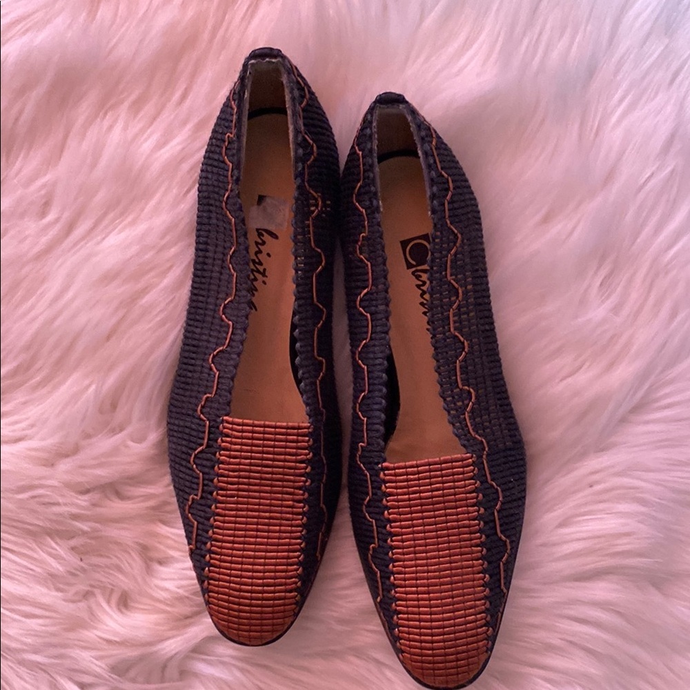 Women's Black and Red Loafers